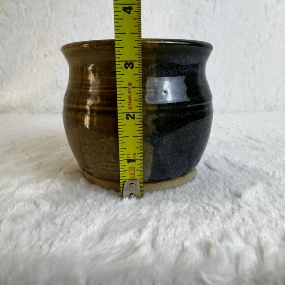 Artisan Handcrafted Pottery Stoneware Multicolor Artist Studio Vase 87' Signed - Picture 6 of 8